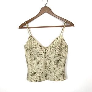 Dina Bar-el Spaghetti Strap Deep V Tank Top Small